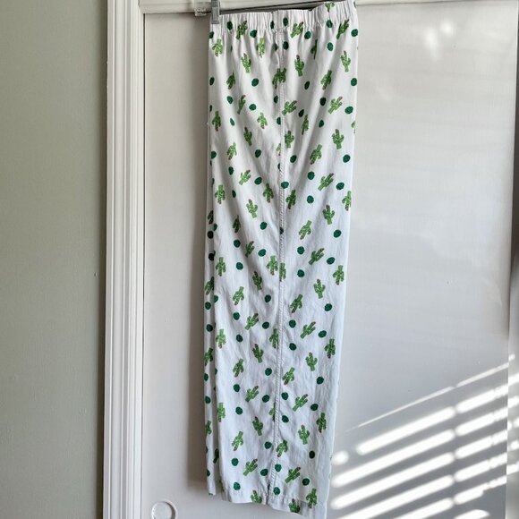 J. Crew Flannel Cotton Sleep Holiday Cactus Print Pajama Pants Size L Unisex - Picture 6 of 10